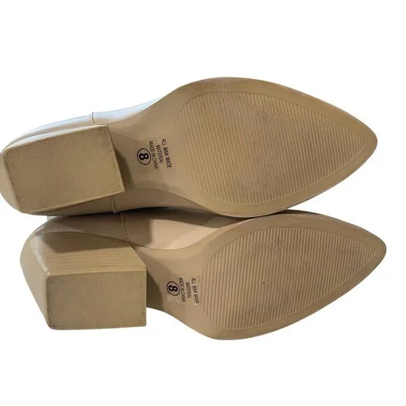 Soda White Western Cowboy Boots Womens Size 8 Pointed‎ Toe Block Heel Y2K Rodeo - Picture 9 of 10